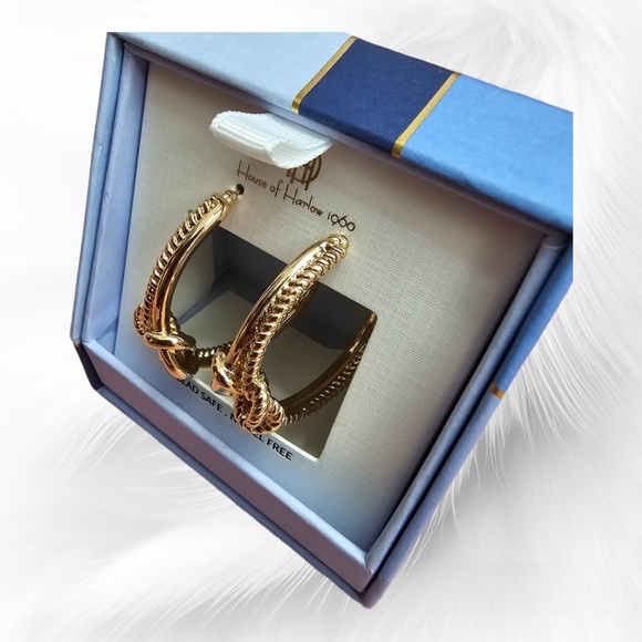 House of Harlow 1960 Jewelry - #104 House of Harlow Hoop Earring Knot Earring